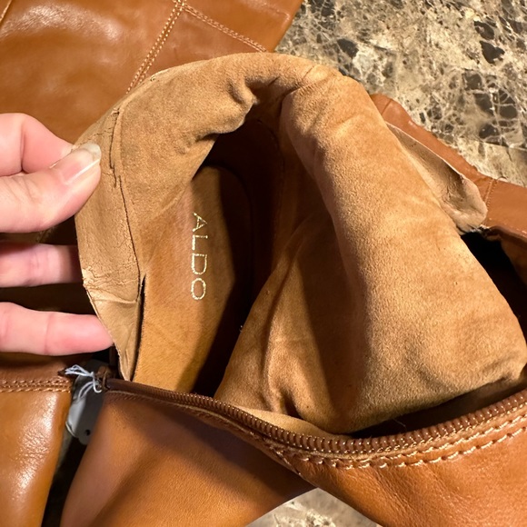 Aldo knee high  genuine leather brown boots - Picture 8 of 8